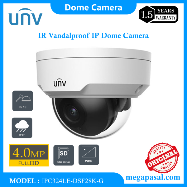 4 MP Easy Star IR Vandalproof IP Dome Camera IPC324LE-DSF28K-G