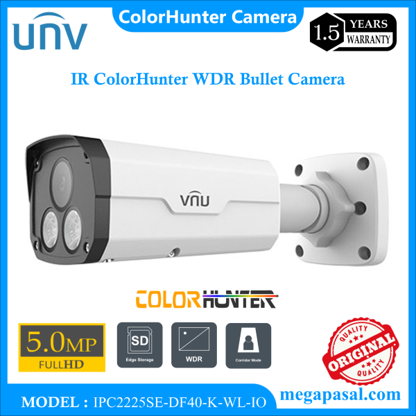 5 MP IR ColorHunter WDR IP Bullet Camera IPC2225SE-DF40-K-WL-IO